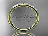 14k yellow gold diamond unique wedding, engagement ring, wedding band ADER103 - Vinsiena Designs