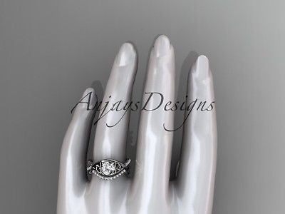 Platinum celtic trinity knot engagement set, wedding ring CT790S