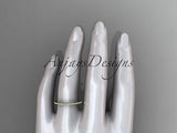 14k yellow gold diamond unique wedding, engagement ring, wedding band ADER103 - Vinsiena Designs