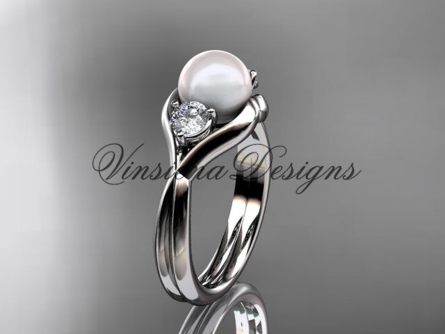 Art Nouveau Pearl and Diamond Engagement Ring 2-Stone Moi et Toi Antique  Bridal | Antique engagement rings sapphire, Antique diamond engagement rings,  Wedding rings for women